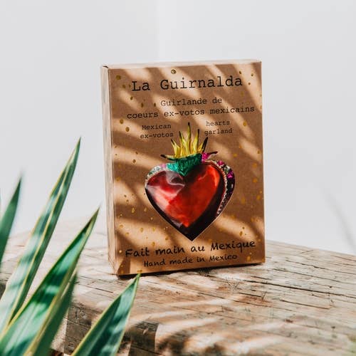 Tienda Esquipulas distribution - Venta al por mayor Banderines/guirnaldas - La guirnalda de 5 corazones exvoto de 12 cm1