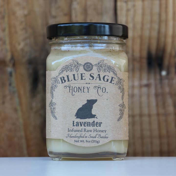 Blue Sage Honey Co. - Wholesale Honey - Lavender Infused Raw Honey Floral Honey Real Flowers