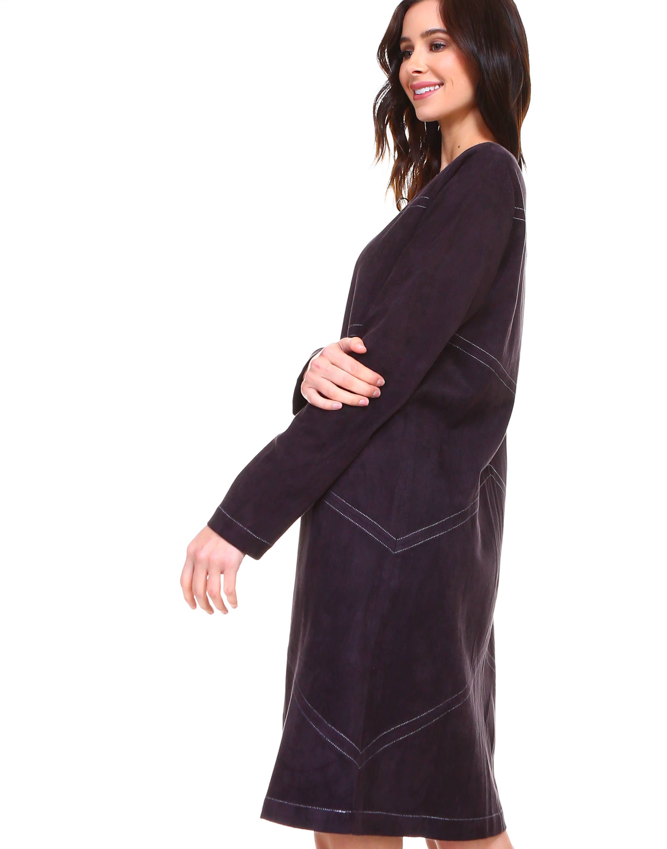 Joh Apparel - Wholesale Dress - Women's - Amira Stretch Suede Dress / Jacket4