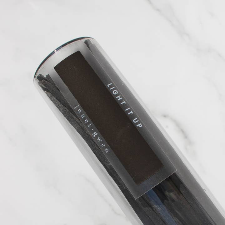 Janet Gwen - Wholesale Matches - Light It Up Safety Matches - Black - 80 count, 8''1