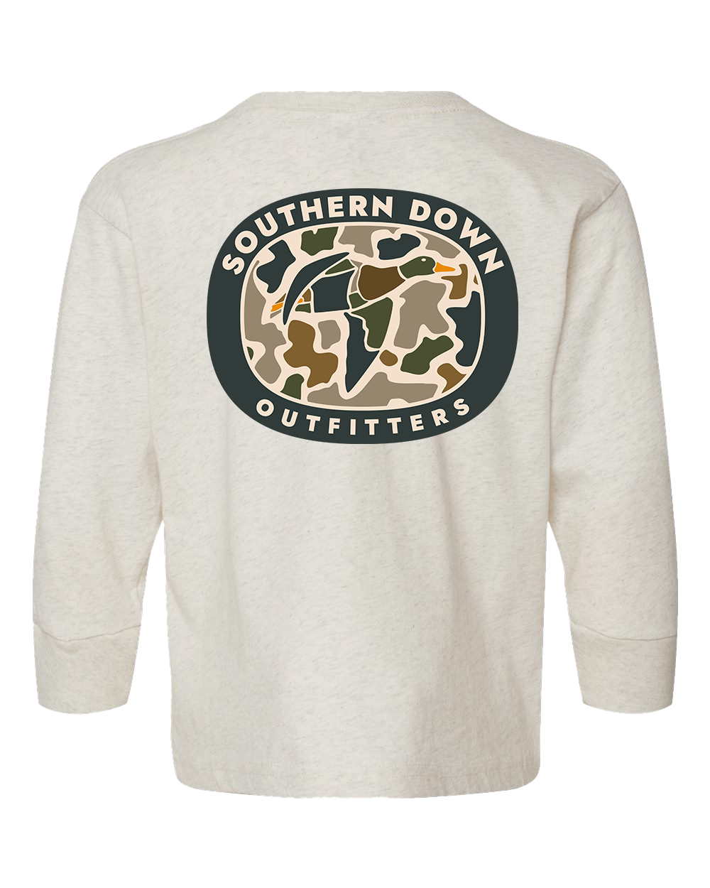 Southern Down Outfitters - Wholesale Screen Printed T-Shirt - Kids - Duck Camo Toddler LS Tee1