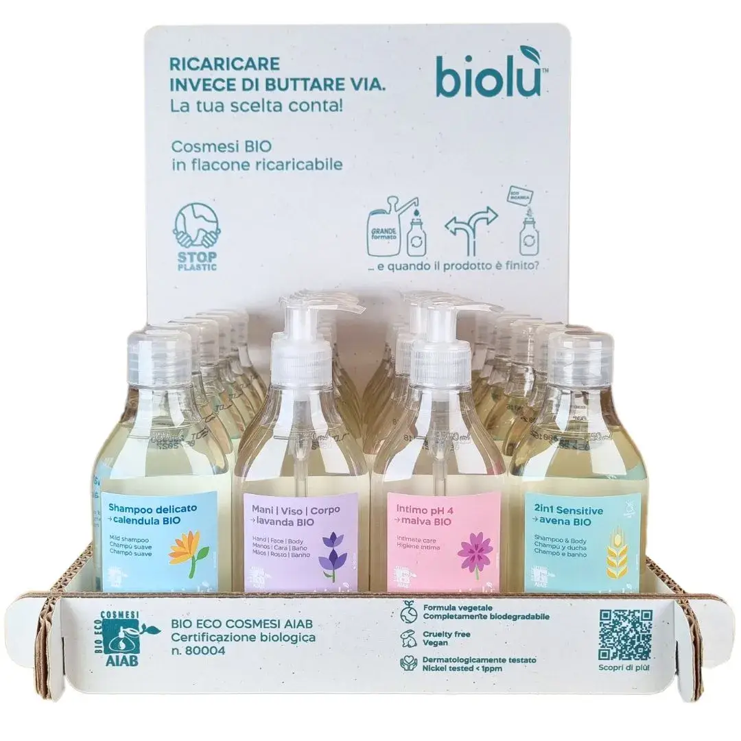 NIVEL SRL SOCIETÀ BENEFIT - Vendita all'ingrosso Espositore per rivenditori - Kit Cosmetici Liquidi 250mL0