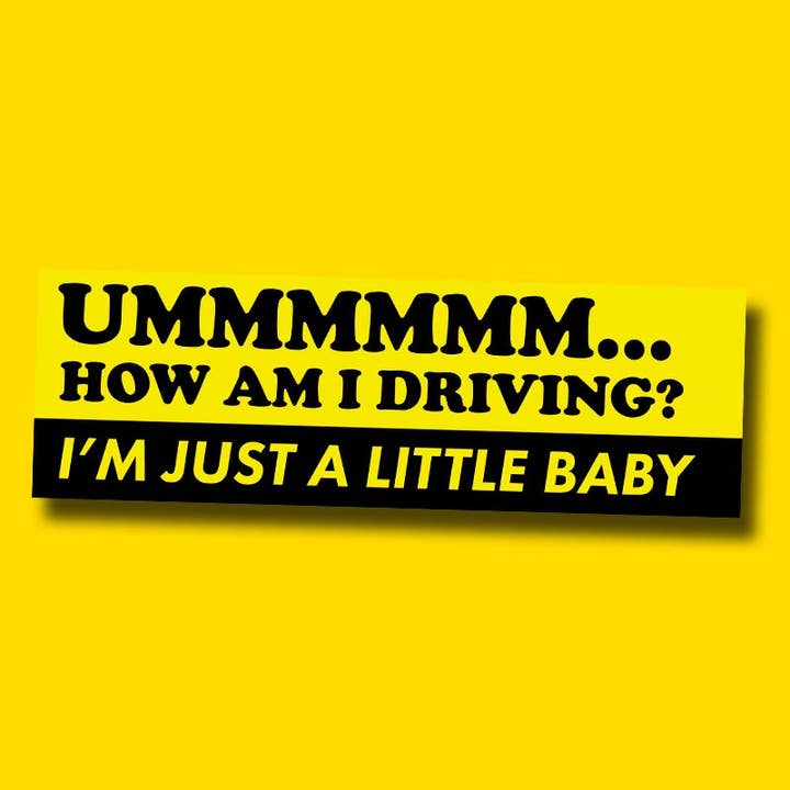 Things By Dave - Wholesale Sticker - HOW AM I DRIVING? Bumper Sticker