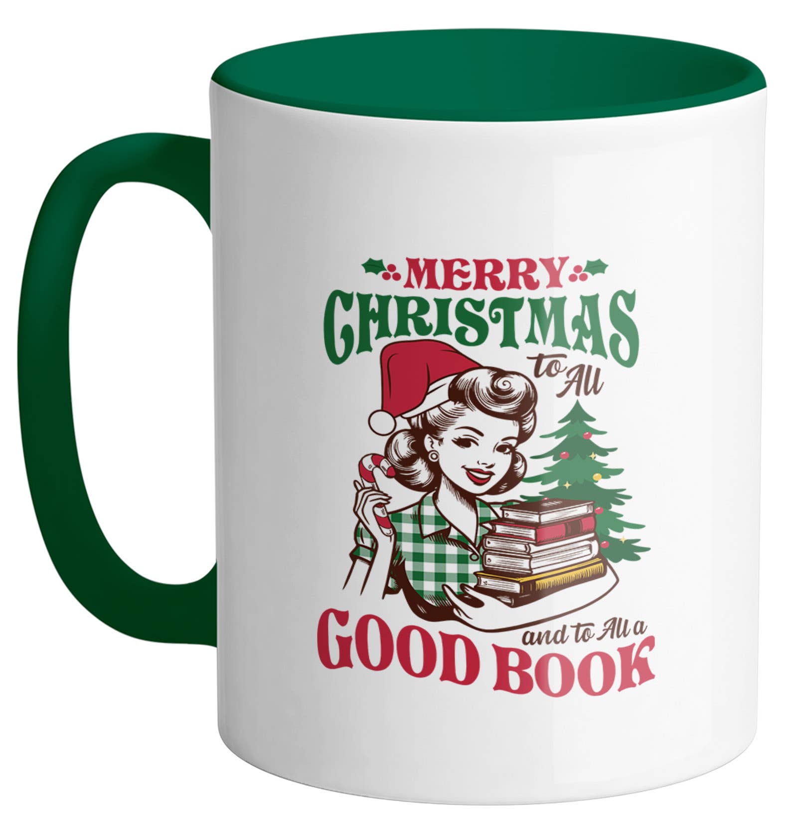 Lucky Luna Apparel – wholesale Coffee mug – Merry Christmas To All & To All A Good Book Ceramic Mug1