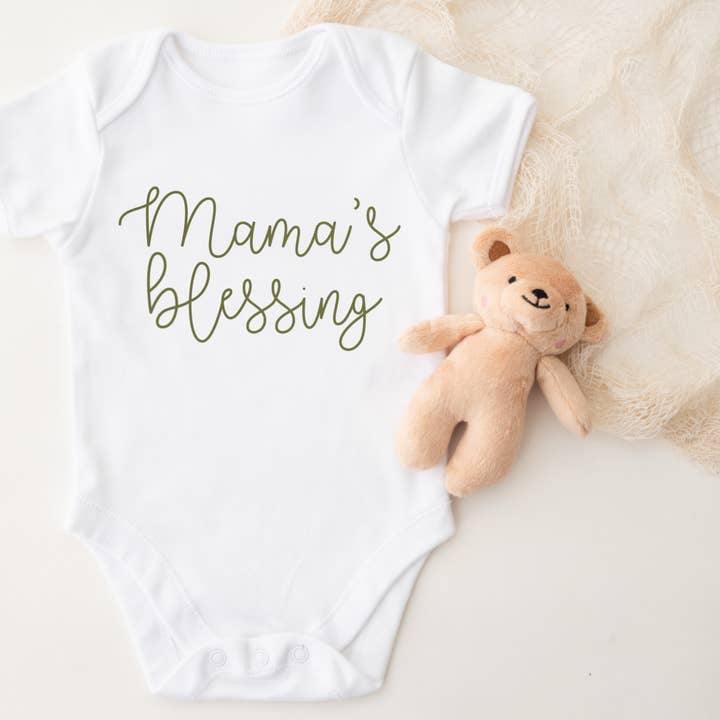 Mama’s Blessing Onesie, Infertility Baby Bodysuit for wholesale by Hey Lets B Creative