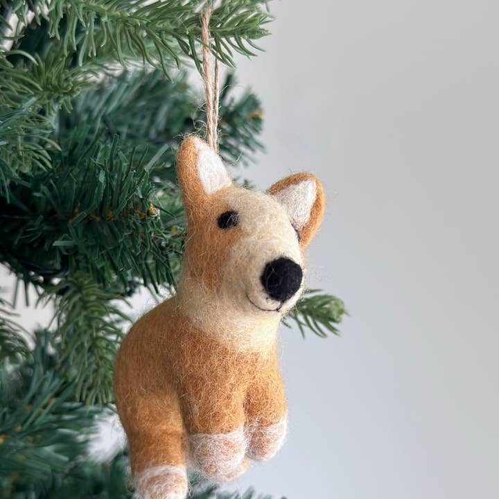 Ganapati - Wholesale Ornament - Felt Corgi Dog Ornament with Big BUTT