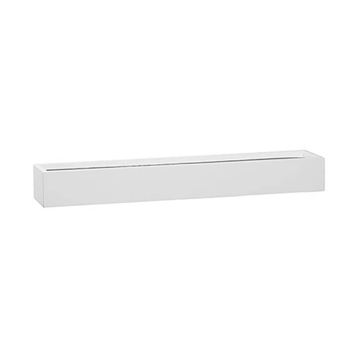Shiny White Rectangular Fiberstone Planter (CARLO4632WHS) for wholesale by Vasesource