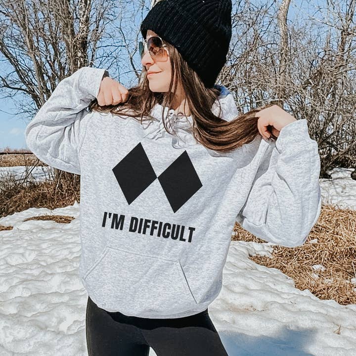 Hilarious I'm Difficult Crewneck Skier Hoodie Skiing Sweatshirt 166 and other Purchase Wholesale snowboard. Free Returns & Net 60 Terms on Faire trending on Faire.