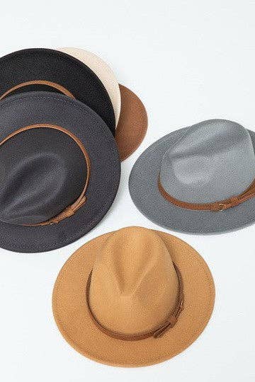 JOSSLYN by wall to wall - Wholesale Fedora - Women's - A VINTAGE CLASSIC FEDORA HAT BROWN TIE TRIM | 40HW3048