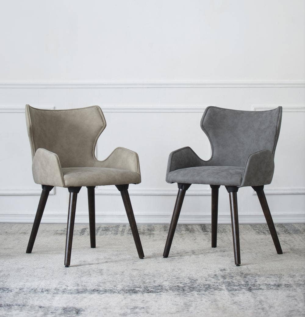 A&B Home Group Inc. - Wholesale Chair - S/2 22x23x32" K/D Dinning Chair - Beige/Black8