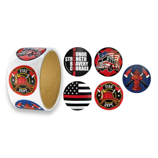Assorted Firefighter Stickers for wholesale by Kipp Brothers