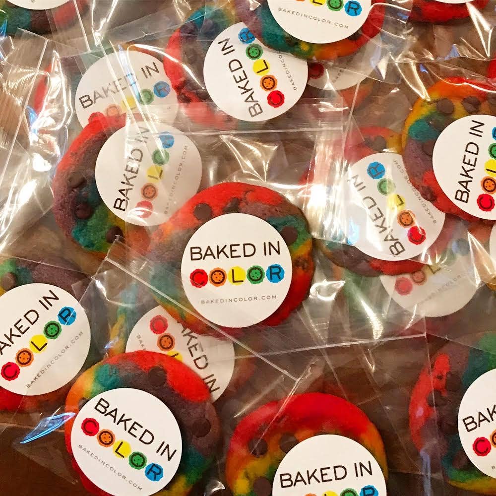 Baked in Color - Wholesale Cookie - Giant Rainbow Chocolate Chip Cookie Box - 15 cookies per box2