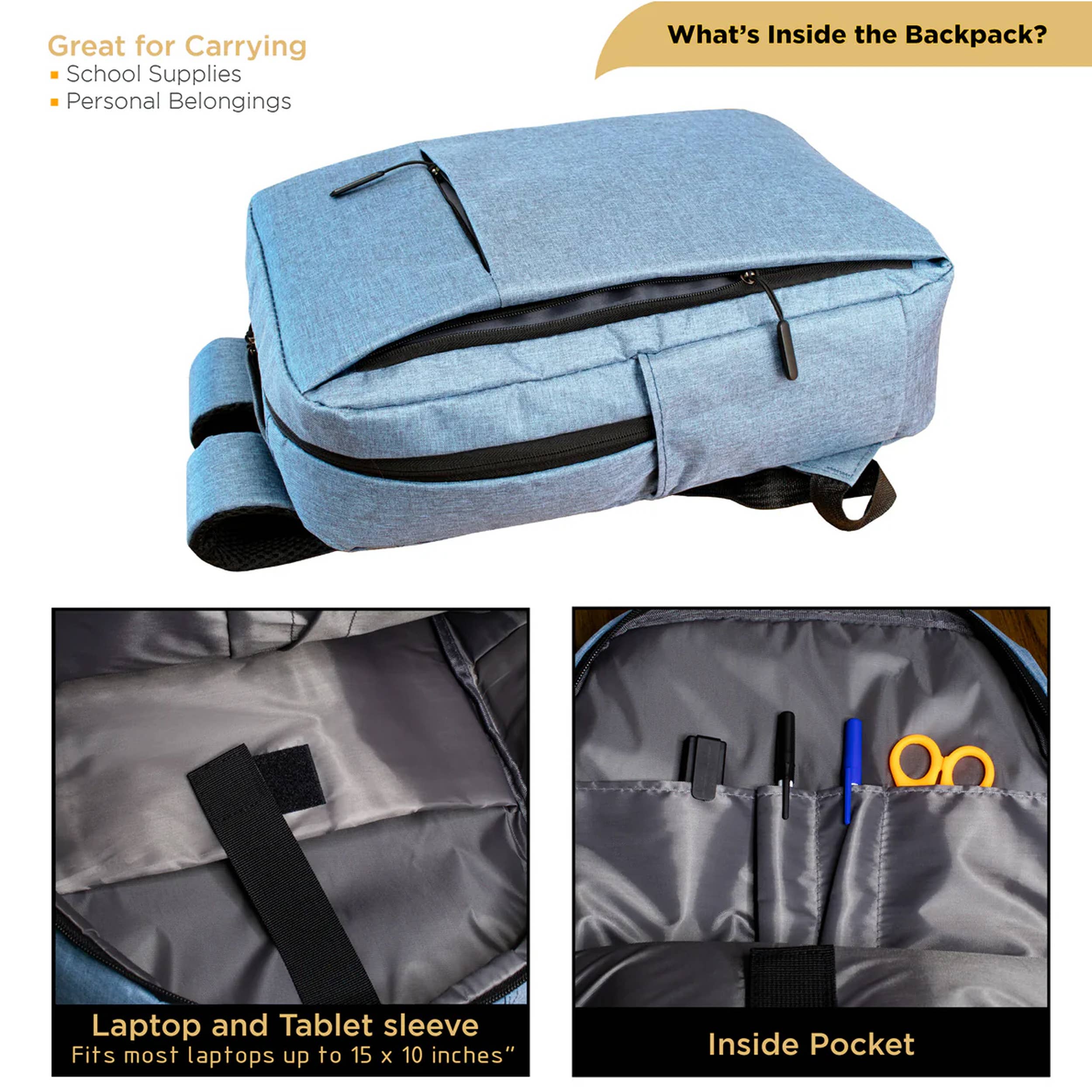 Happy PoP – wholesale Backpack – Child – Wholesale Solid Premium Backpacks - Assorted2