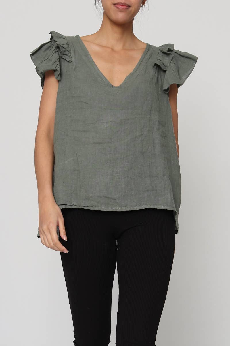 LÉA & LUC - Wholesale Blouse - Women's - 100% Linen Blouse REF. 120193