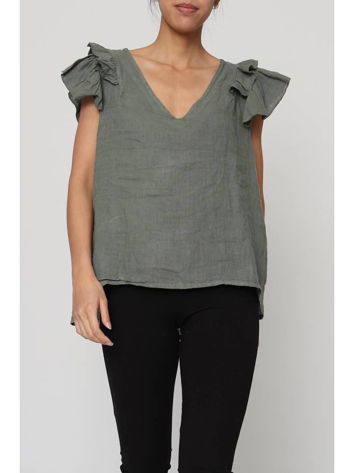LÉA & LUC - Wholesale Blouse - Women's - 100% Linen Blouse REF. 120193