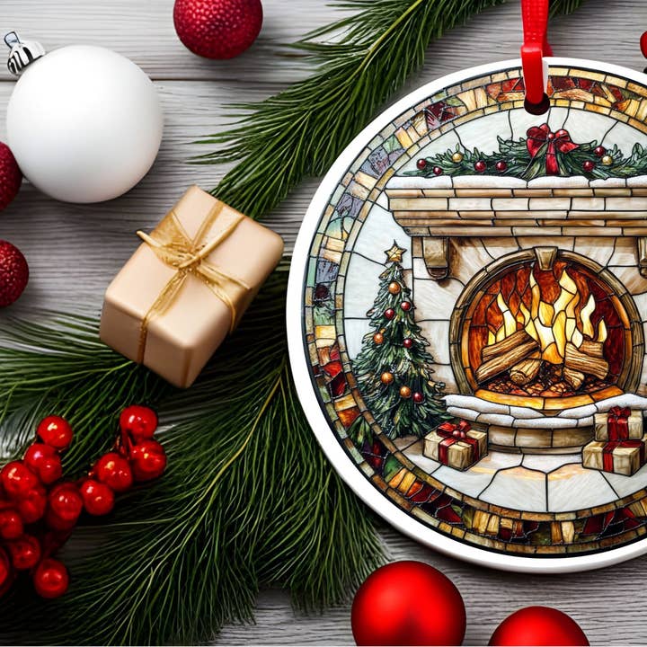 Keramisk juletræsornament for engroshandel hos Stencil Art Canada