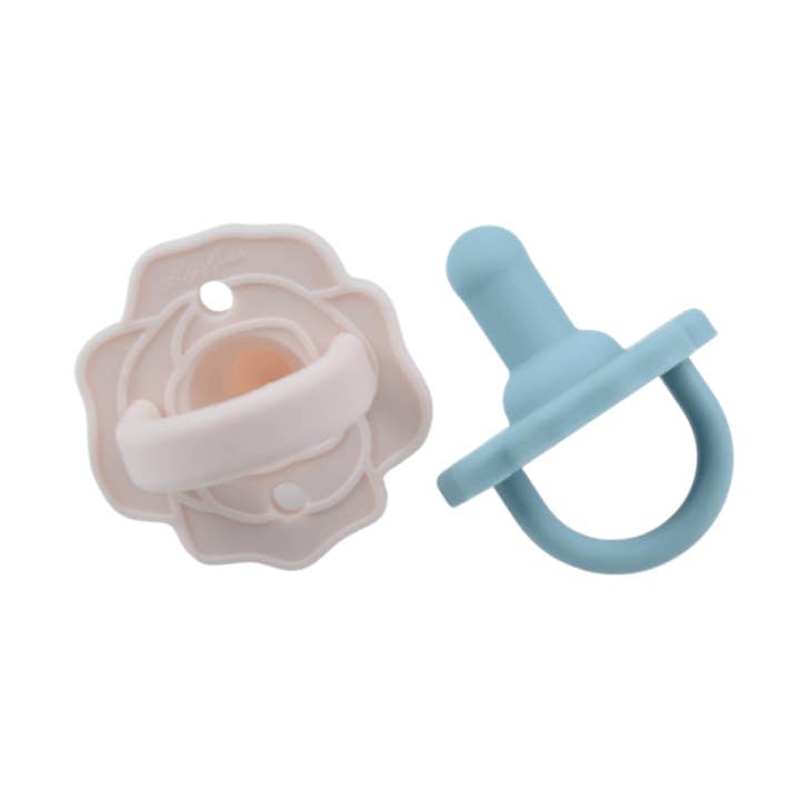 Rosy Posie Baby Pacifier | Peony | 2 Pack for wholesale by Lily Bean Pacifiers