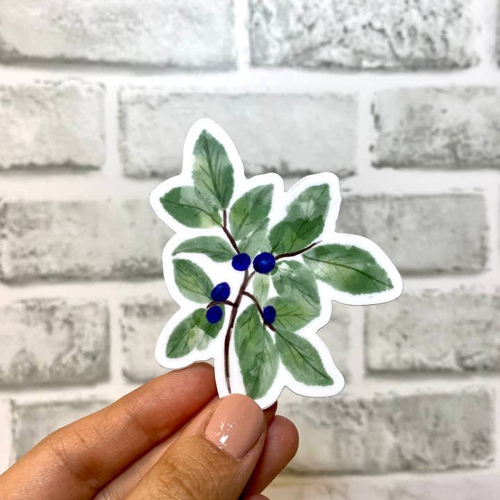 Autocollant Huckleberry Mountain Plant Montana pour la vente par Aspen Designs