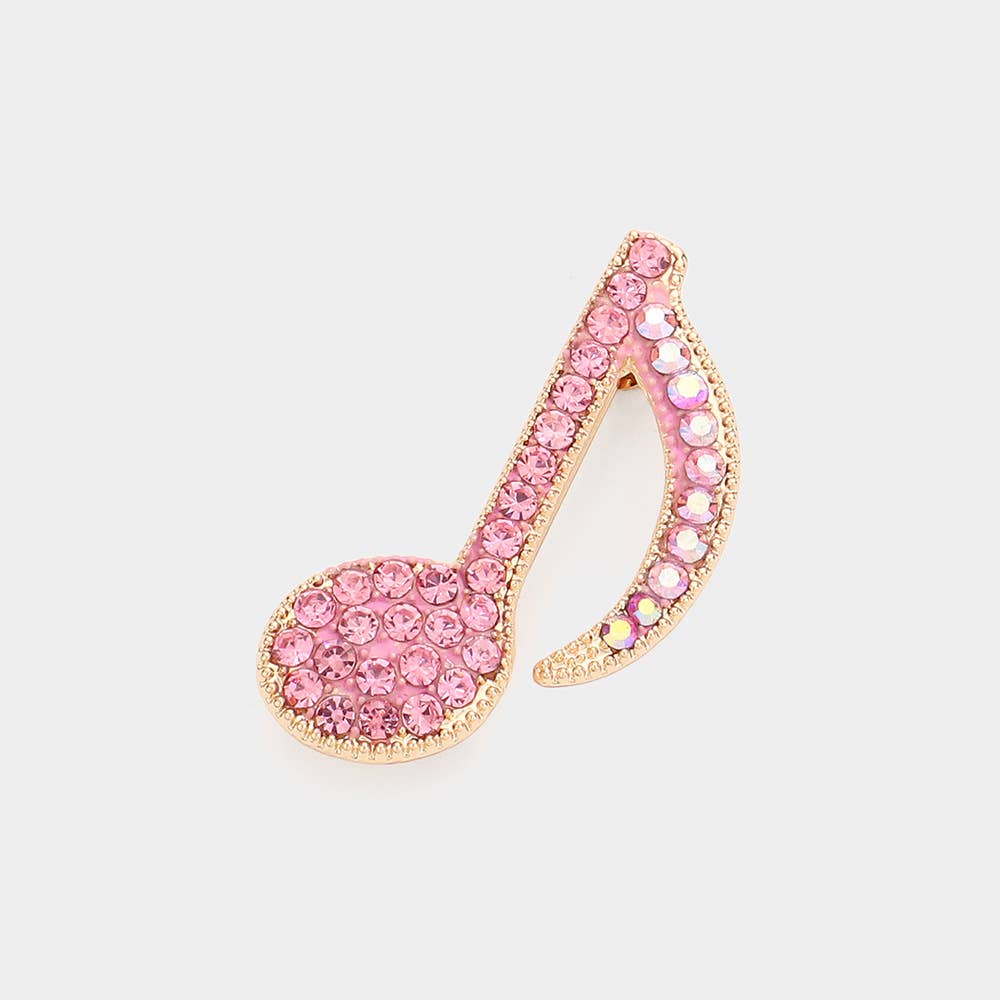 Sensibling Corp. - Wholesale Brooch - Rhinestone Paved Musical Note Pin Brooch5
