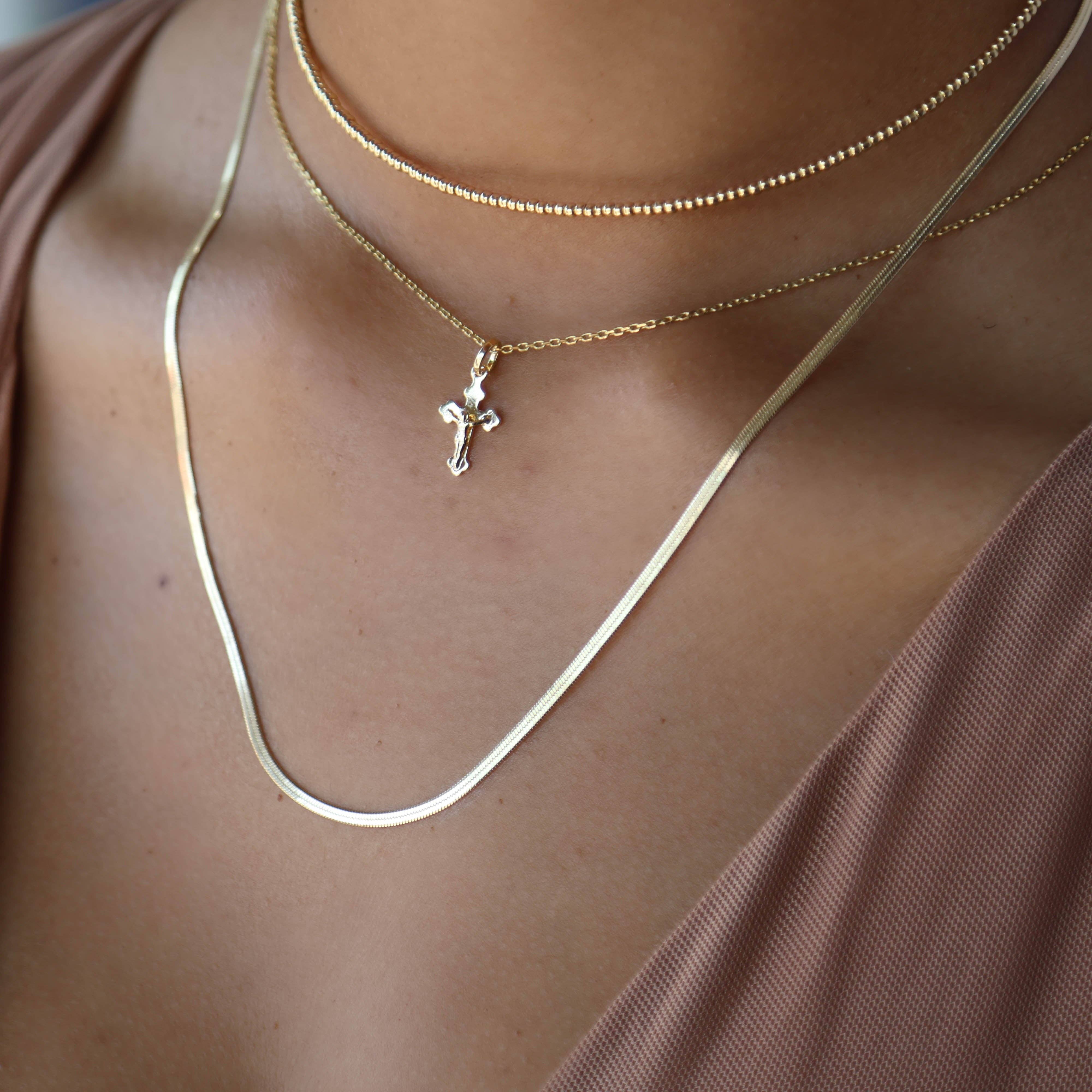 GoldFi - Wholesale Individual Charm/Pendant - 18k Gold Filled Mini Crucifix Pendant5