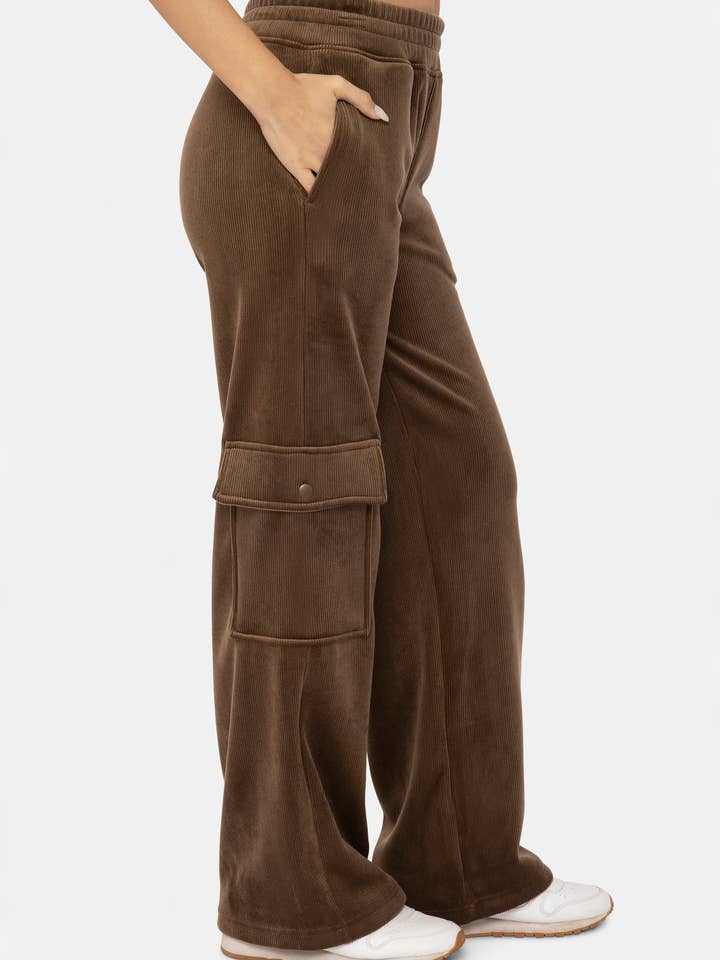 Mono B - Wholesale Pants - Women's - Soft Luxe Corduroy Cargo Pants5