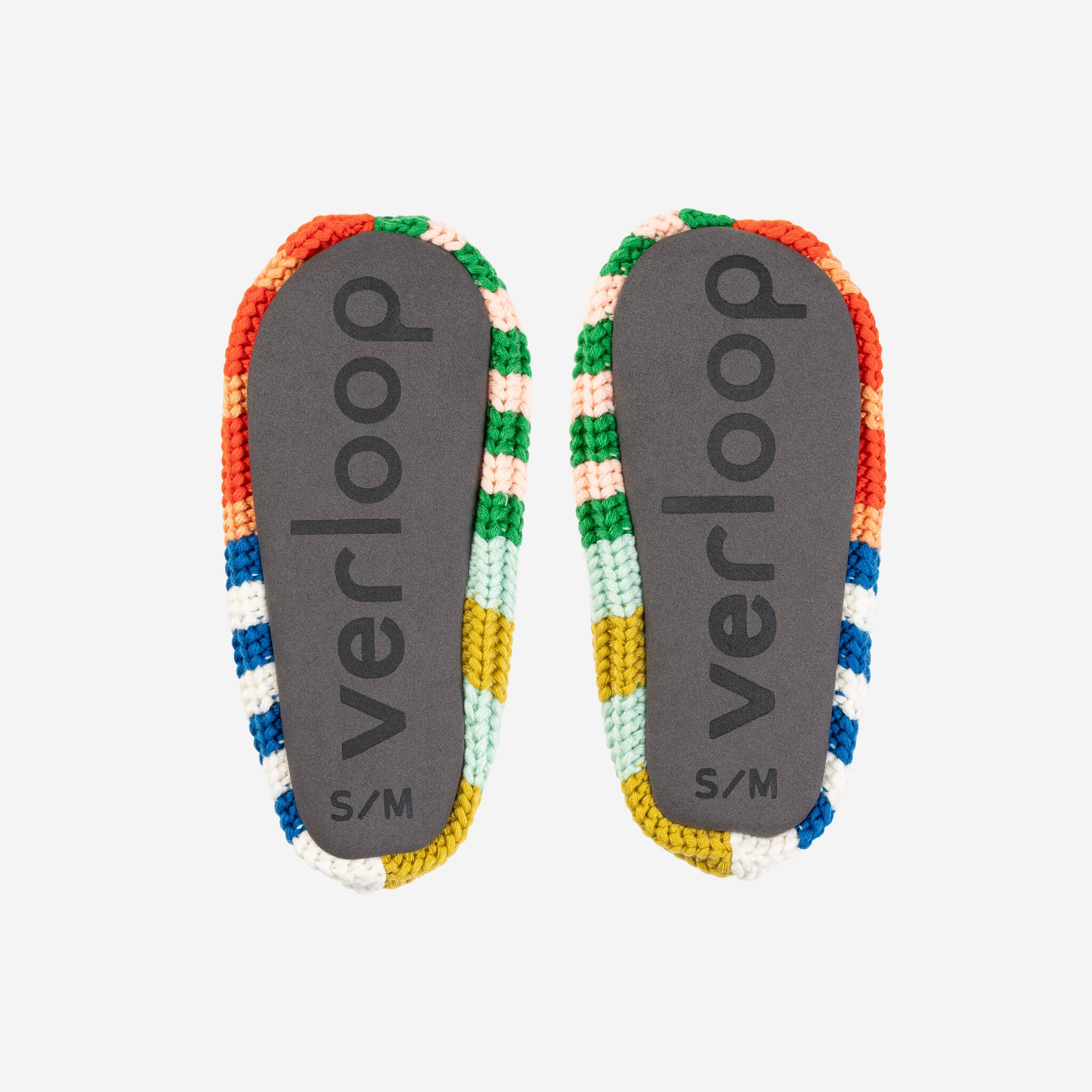 VERLOOP | knits - Wholesale Slippers - Unisex - Patchwork Stripe Rib Slippers6