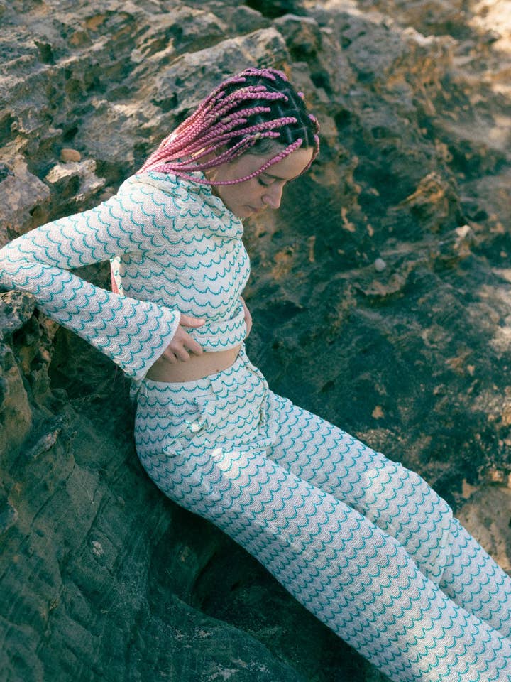 Camisa ligera de punto de algodón con botones y manga larga Verde para venta al por mayor de relax baby be cool