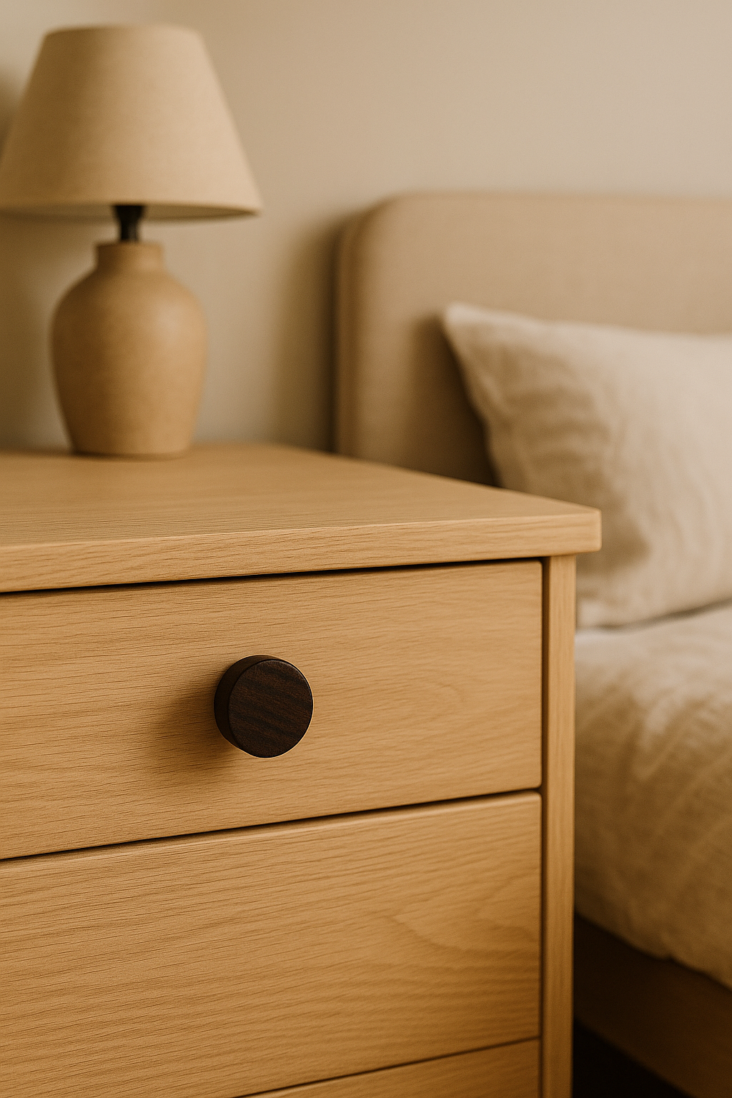 Atelier HM Design - Vendita all'ingrosso Manopola/pomello - 10 pomelli per cassetti in legno marrone scuro - 35mm x 25mm2