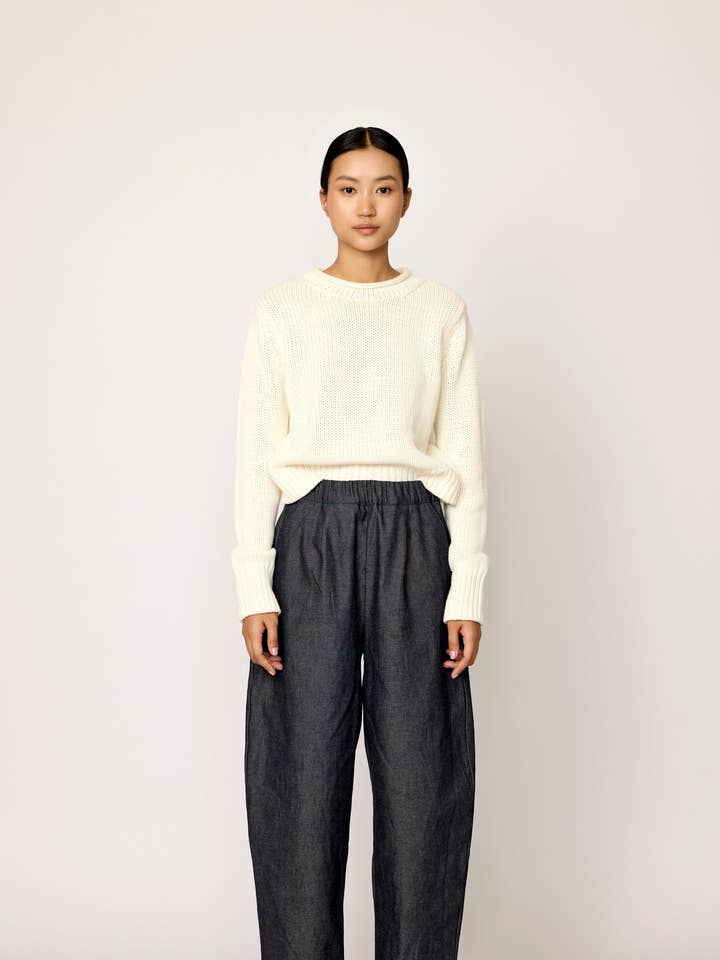 LAUDE the Label - Wholesale Knit Sweater - Women's - Mare Rolled Neck Sweater - Ivory3