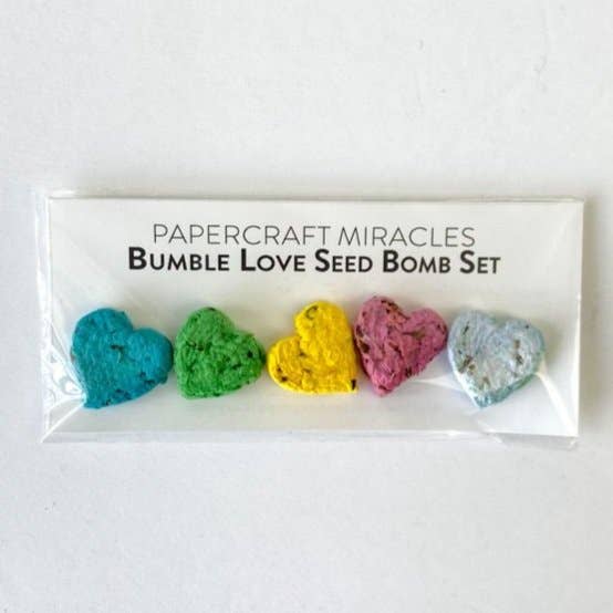 Papercraft Miracles LLC - Wholesale Plant seeds - Bumble Love Hearts Pollinator Seed Bomb Set3
