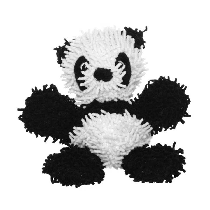 Tuffy Dog Toys - VIP Products - Vente Jouet couineur – chien - Jouet pour chien Mighty Jr en microfibre Panda, durable et couinant0