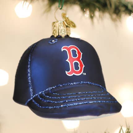 Red Sox Baseball Cap Ornament for wholesale by Old World Christmas