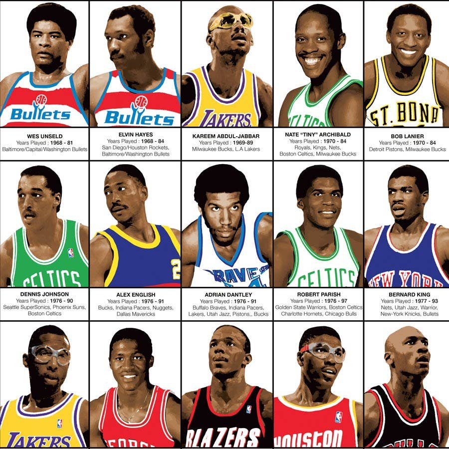Wall Editions - Wholesale Poster - Art-Poster 50 x 70 cm - Legendary Basketball Players2
