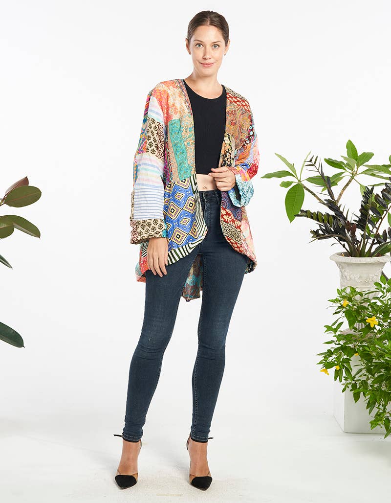 Blandad färg POLYSILKJACKA (KT-1521) för wholesale på Faire