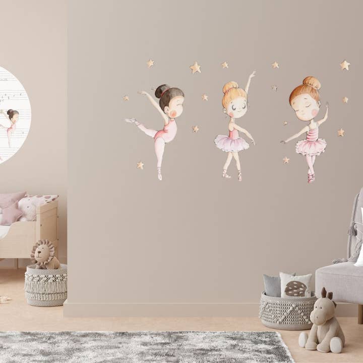 SDC DECOKIDS - Venta al por mayor Decoración de pared - Niños y bebés - Vinilo de Tela Infantil BAILAMOS
