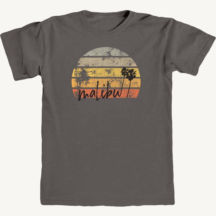 T-shirt Premium Pôr do Sol Malibu por atacado de Salt Water Colours
