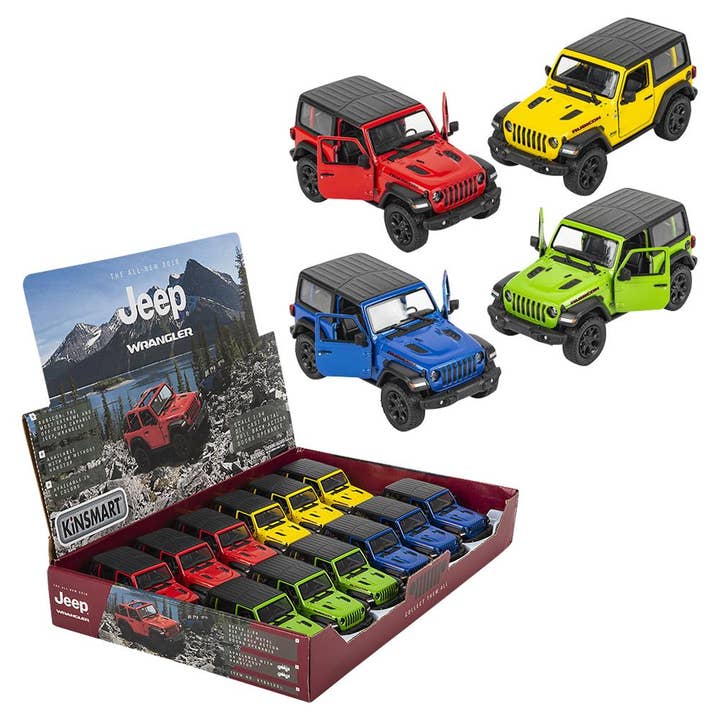 5" Diecast 2018 Jeep Wrangler Hard Top 12/Display for wholesale by The Toy Network