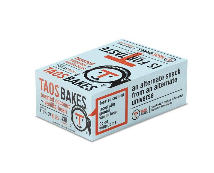 Taos Bakes - Wholesale Snack Bar - Toasted Coconut + Vanilla Bean | Snack Bars | 1.8oz5