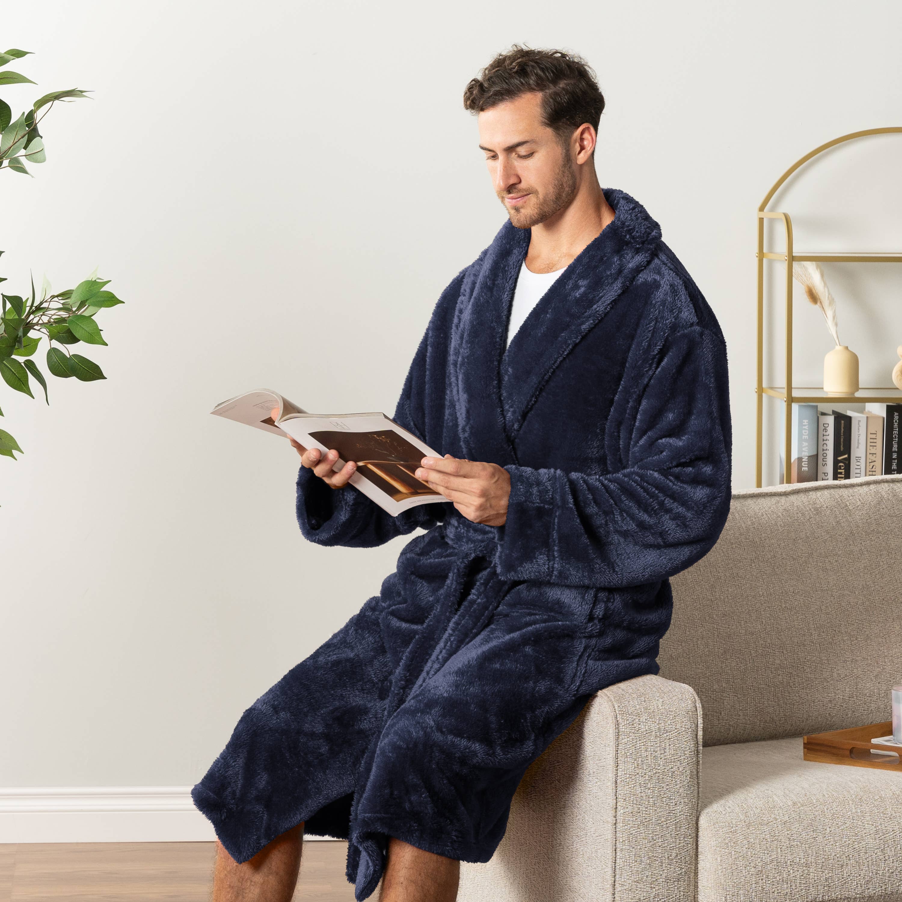 Pavilia - Wholesale Robe - Men's - Men's Sherpa Fluffy Robe60
