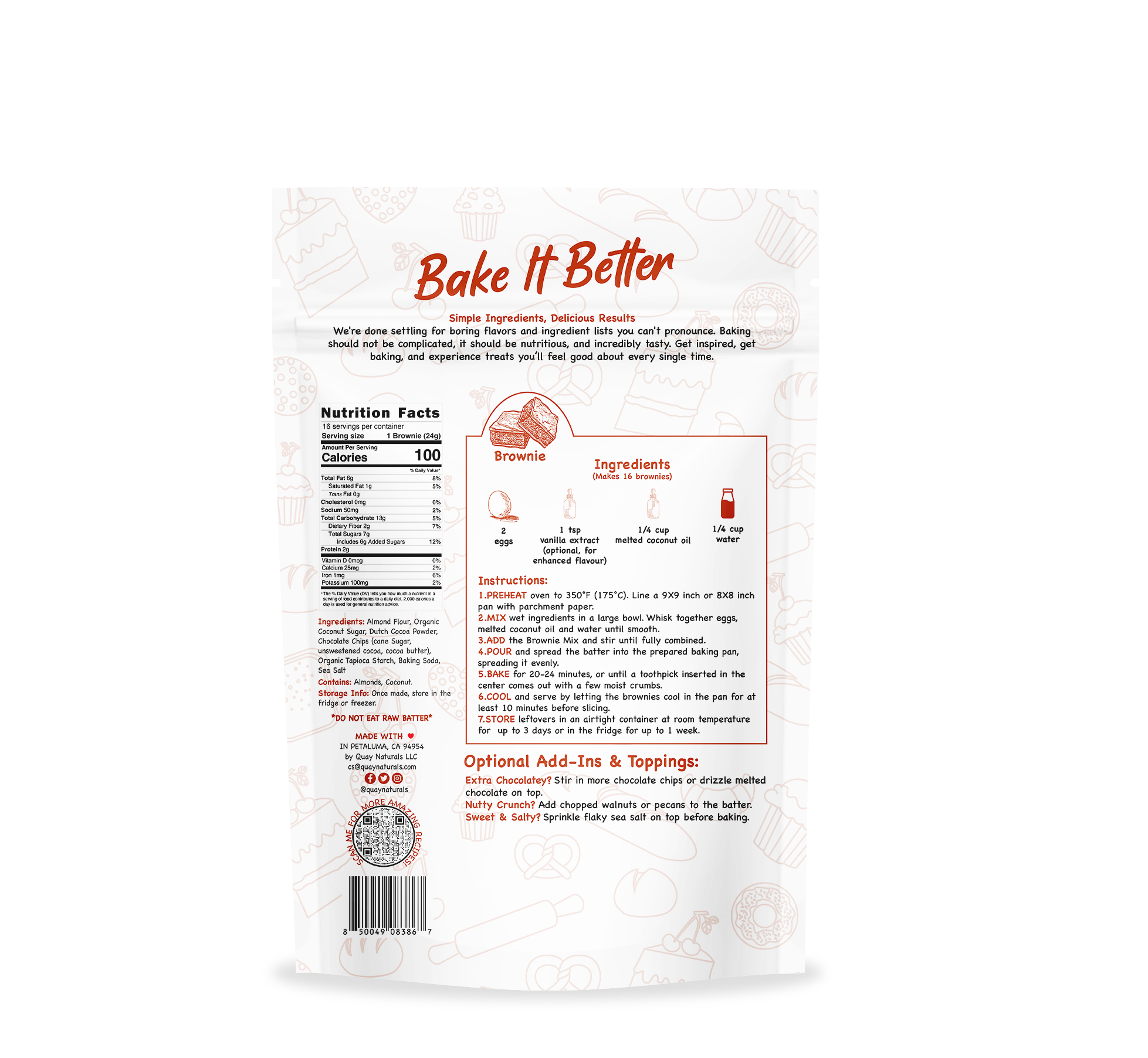 Quay Naturals - Wholesale Brownie mix - Fudge Brownie Mix1