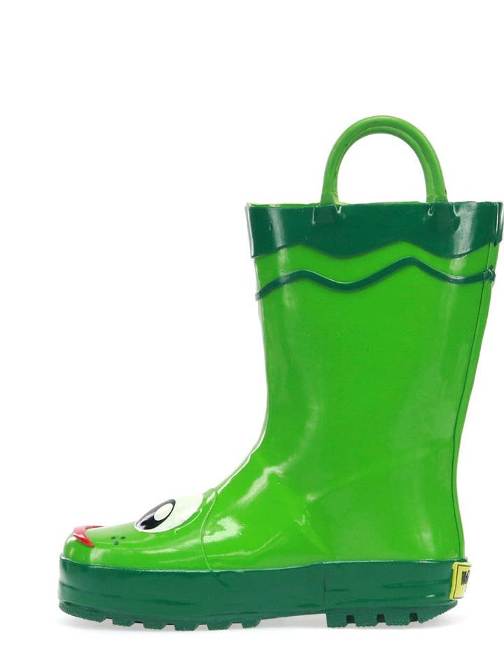 Kids Fritz Frog Rain Boot - Green for wholesale on Faire