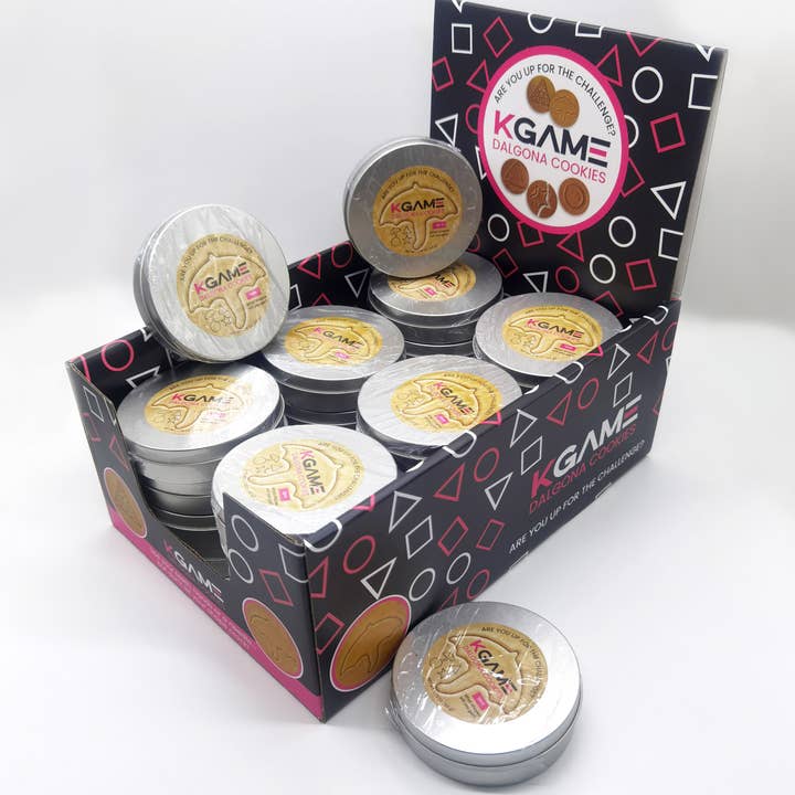 Showcase - Wholesale Cookie - KGAME Dalgona Cookie Tin (2 Cookies) Viral Season 1 in PDQ2