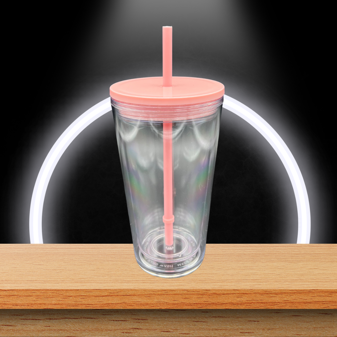 OMG Cups! - Wholesale Drinking Glass/Cup - Acrylic Double Wall Tumbler (16oz) - Clear Lid3