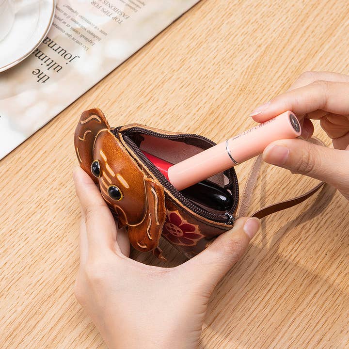 SALINA TRADING INC - Wholesale Coin Purse - Women's - Creative Handmade Leather Coin Purse with Zodiac Animal Design15