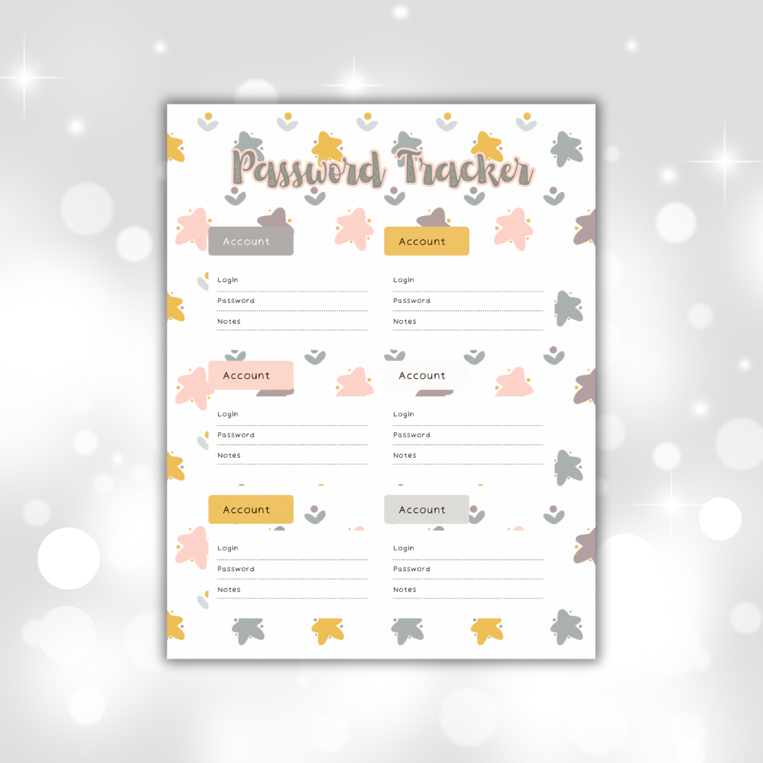 Missh Shop - Wholesale Journal/Diary - Password Tracker 20 pages 160 passwords8