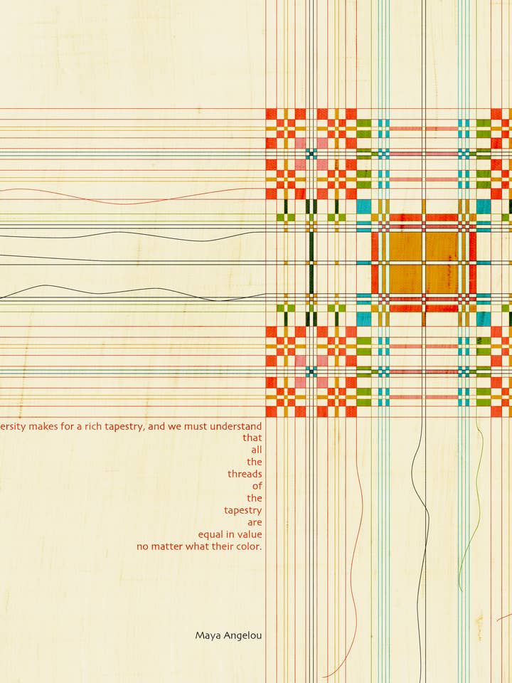 Maya Angelou Quote: Diversity for wholesale by Lucky Skye Graphics