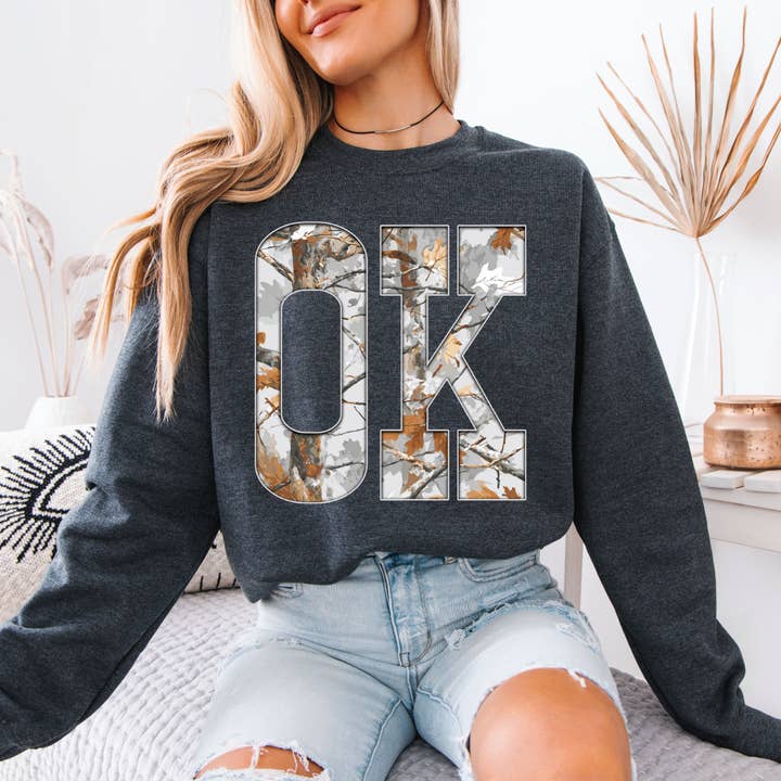 XO, Hannah - Wholesale Graphic Sweatshirt - Women's - OK Camo1