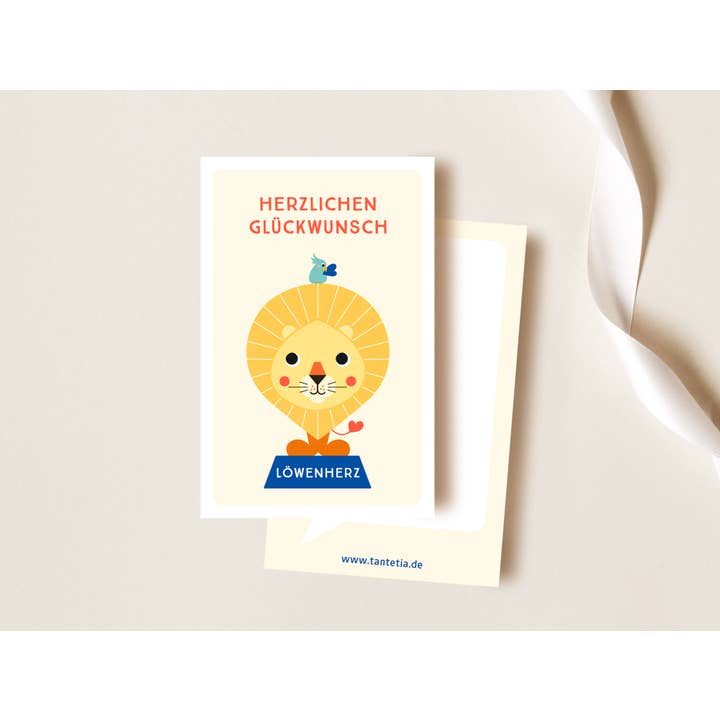 Carta LEONE, biglietto di compleanno per la vendita all'ingrosso da parte di TANTE TIA