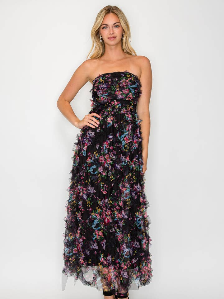 Whisper Bloom Tube Maxi Dress for wholesale by Meet me in Santorini