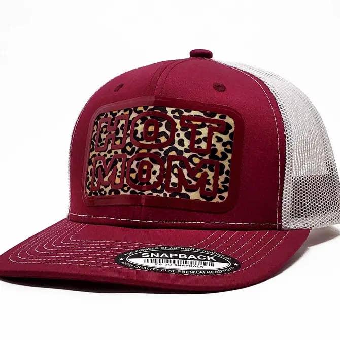 "Hot Mama" Vinyl Design Patch Cap emb for wholesale by Peace and Dozen Inc